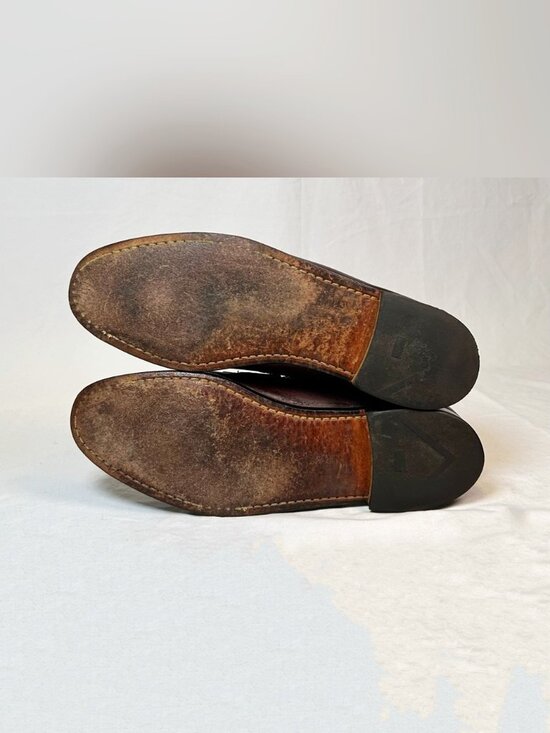 Allen Edmonds Mens Maxfield Burgundy Leather Slip On Tassel Loafers~12~ 47717 main image 7